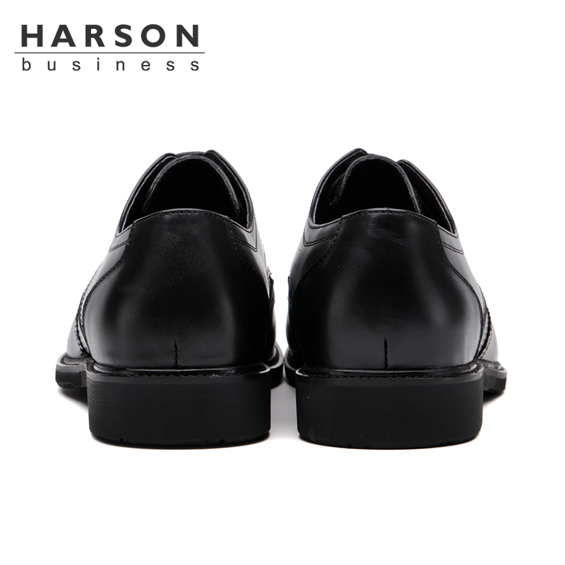 哈森男鞋官方旗舰店Harson/哈森男鞋秋季潮流头层牛皮英伦布洛克雕花商务皮鞋ML960102