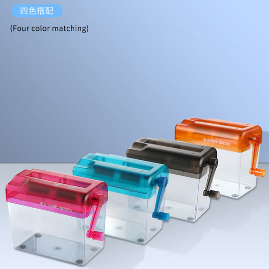 Small office home hand-cranked paper shredder