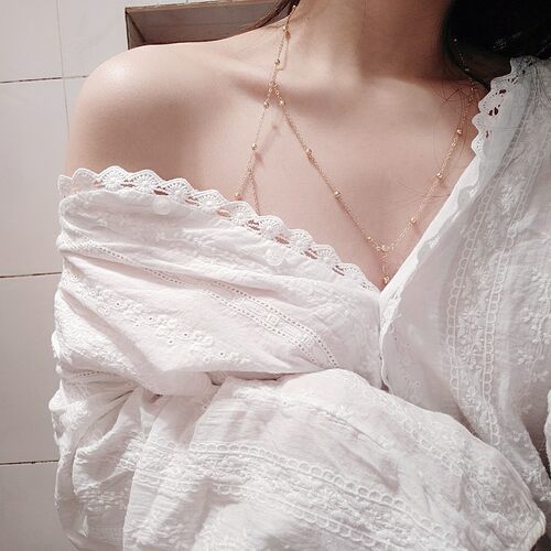 身体链胸链性感流苏乳链比基尼bikini后背链露背装配饰bodychain - 图1