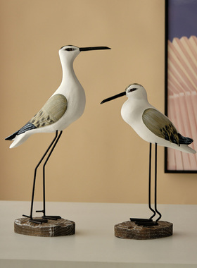 地中海海洋风格海鸥海鸟儿童房样板房玄关家居隔板置物架装饰礼品