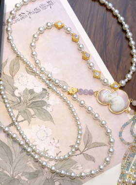 新中式国风复古手机包手工穿珠链流苏高级感气质单肩斜挎包