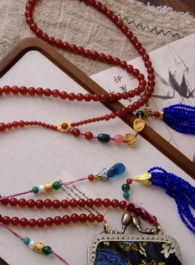 新中式国风复古手工包锦缎棉布搭扣零钱包国风礼物可放银行卡