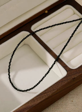 进口14K金天然尖晶石项链锁骨链极简项链尖晶石劲链手链小众轻奢