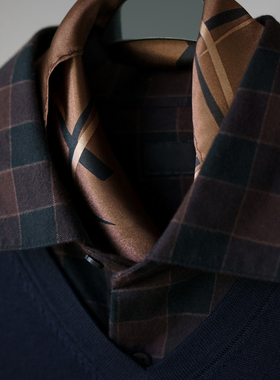 复古男士英伦风百搭小围巾