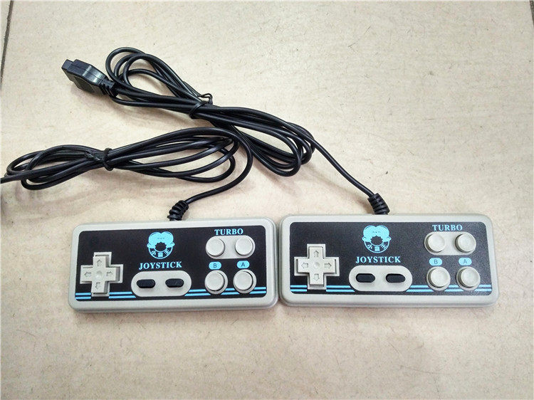 怀旧电视游戏机FC红白机黄卡九针孔牛角弯角双人高品质手柄 - 图2