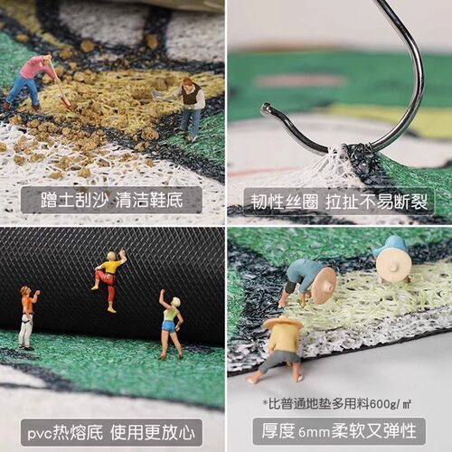 国潮红色入户门地垫进门门厅门口地毯门垫入门丝圈脚垫子家用定制 - 图3