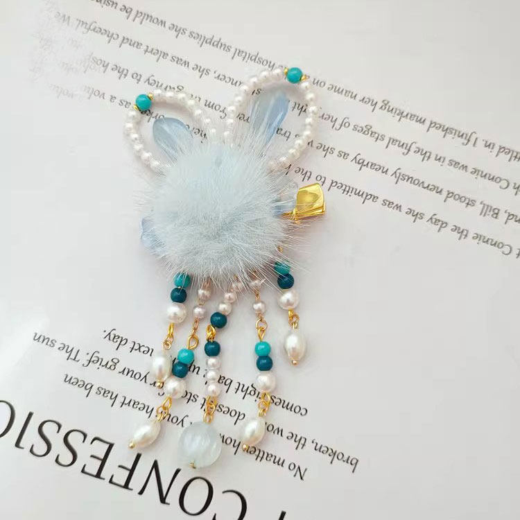 一琳手工坊古风发夹diy材料包自制儿童汉服头饰发饰品琉璃对夹,淘宝优惠券,粉丝福利购,淘宝优惠卷