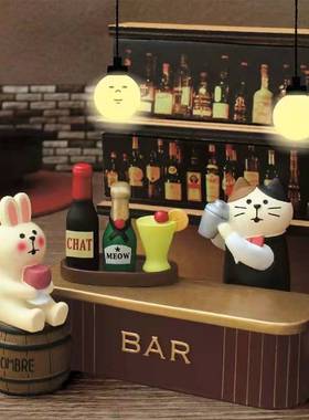 猫部杂货摆件日式风调酒师日式