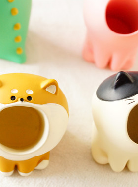 杂货日系文房呆萌风回形针三花猫