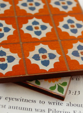 猫部杂货日式花色木地板各种摆件