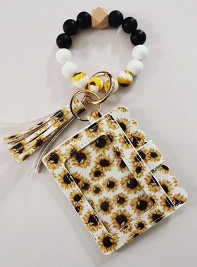 硅胶珠手串卡包女士钱包硅胶珠钥匙链硅胶珠手镯女生化妆包小钱夹