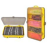 Luya крючок с головкой, мягкая приманка, набор с Т-образным хвостом, 4-кратный усиленный крючок, 7 г, 10 г, 20 г, мягкая приманка с резьбой, завитой хвост, коробка для поддельной приманки