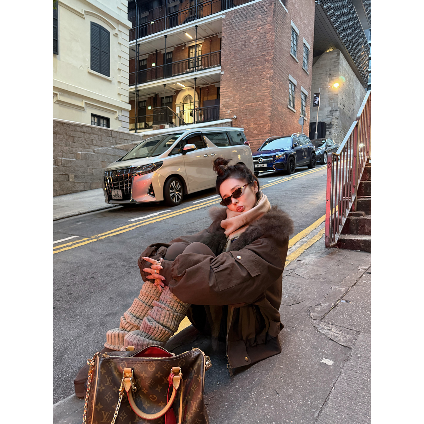 NanaByNana【北欧新宠】狐狸毛领鹅绒派克羽绒服内里兔毛皮草外套 - 图0