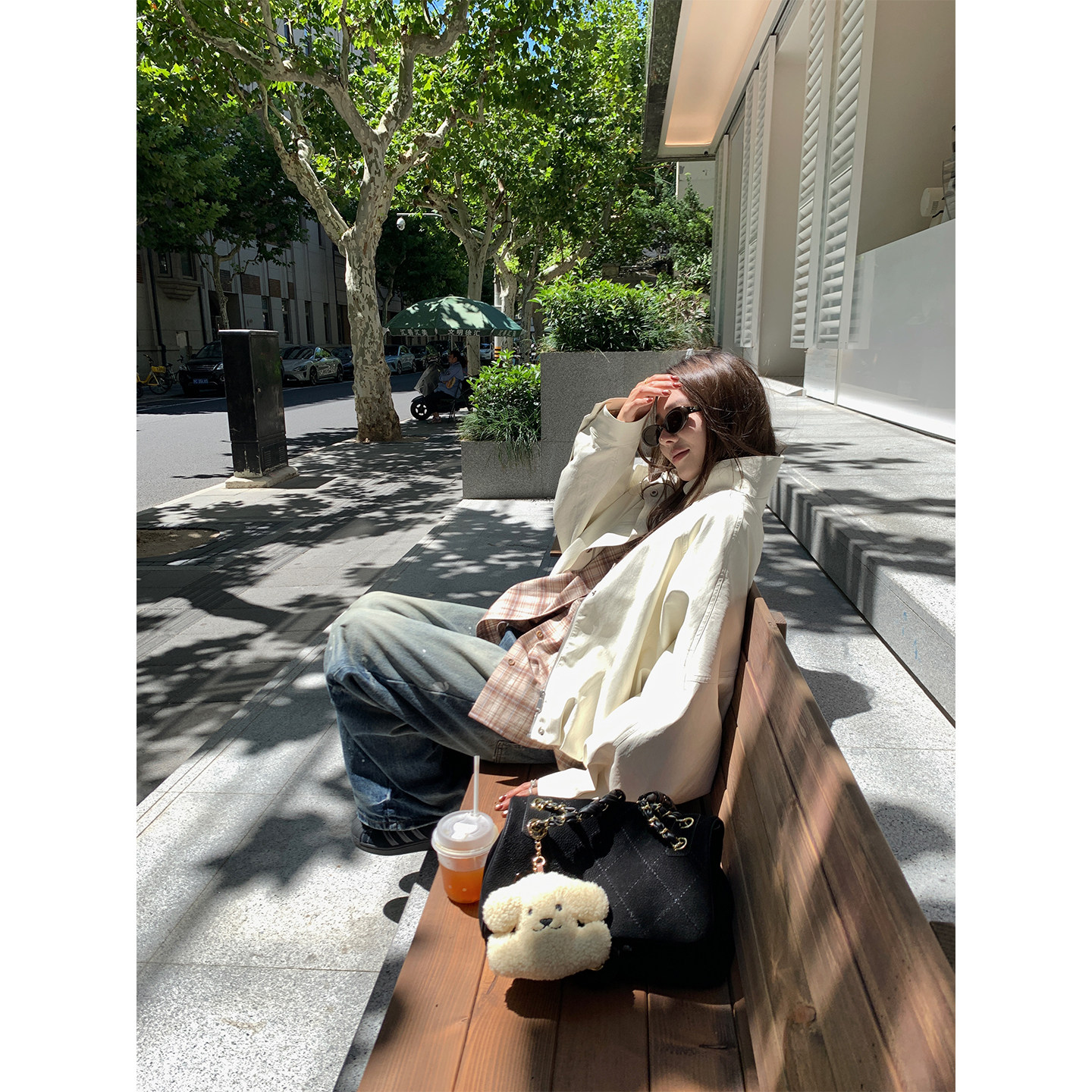 NanaByNana【米兰女郎】糯米白立领PU皮衣夹克女秋季蝙蝠袖外套,淘宝优惠券,粉丝福利购,淘宝优惠卷