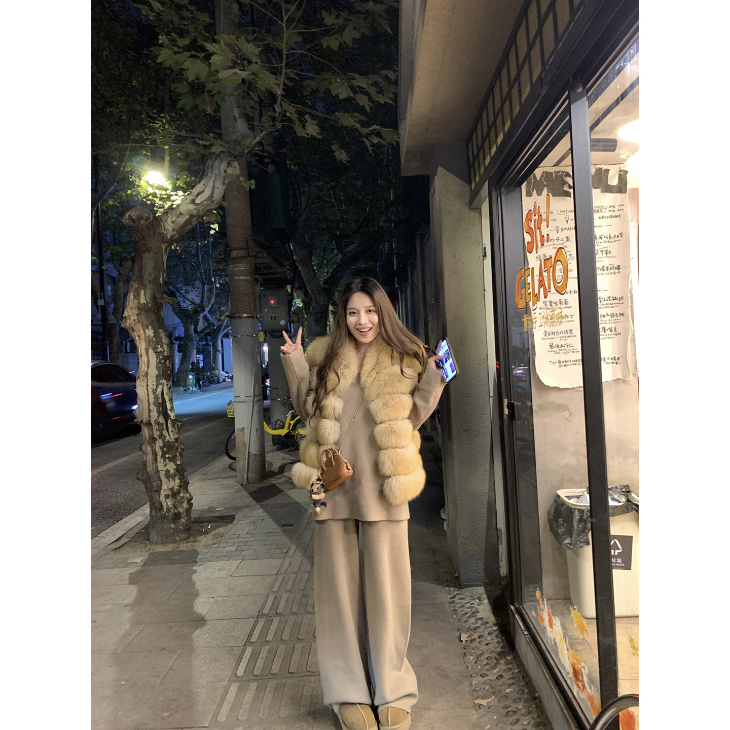 NanaByNana【格调伦敦】华夫格针织衫套装女冬季宽松阔腿裤两件套,淘宝优惠券,粉丝福利购,淘宝优惠卷