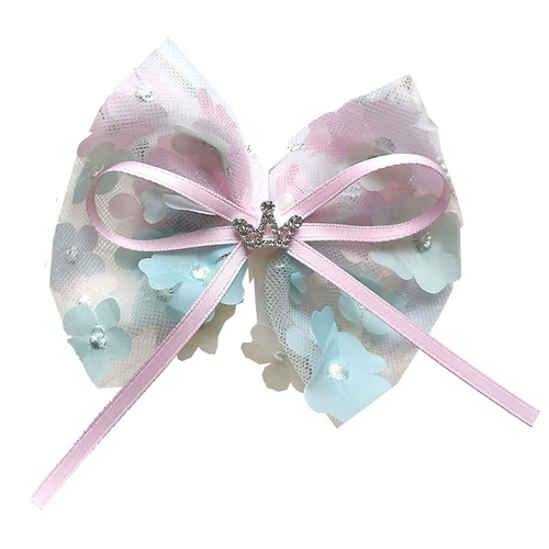 Детская заколка для волос для принцессы с бантиком, свежий аксессуар для волос, милые шпильки для волос