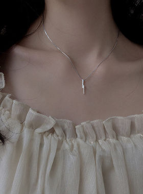 长条几何小众设计冷淡风锁骨链