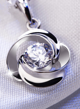 银饰品项链四叶草吊坠韩版