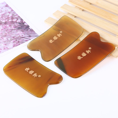 超薄正宗牛角刮痧板按摩板面部点穴拨筋背部全身通用美容片易出痧 - 图2