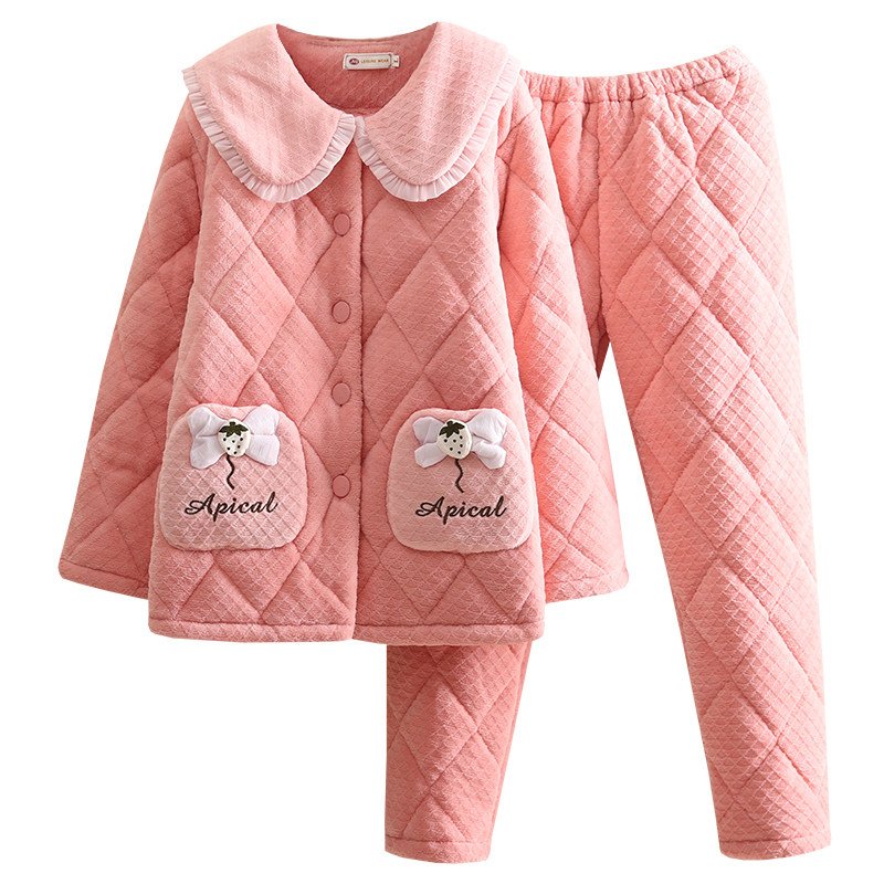 特价三层加厚珊瑚绒夹棉睡衣女冬季保暖蛋糕绒卡通可爱家居服套装,淘宝优惠券,粉丝福利购,淘宝优惠卷