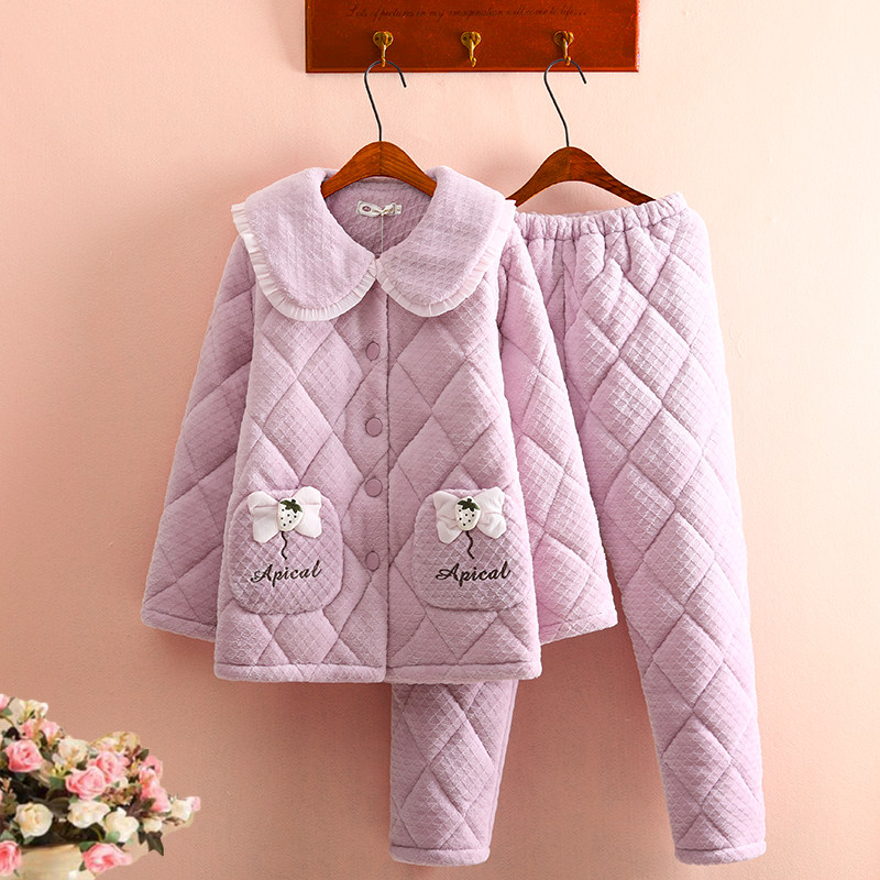 特价三层加厚珊瑚绒夹棉睡衣女冬季保暖蛋糕绒卡通可爱家居服套装,淘宝优惠券,粉丝福利购,淘宝优惠卷