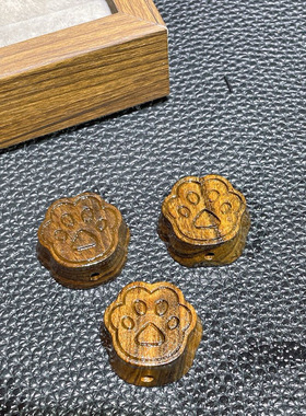 原创文玩手链沉香猫爪手链小配件diy手工编织毛衣链手串隔珠饰品
