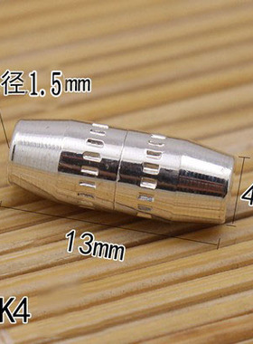 925银diy穿珍珠手链孔1.5mm扣子