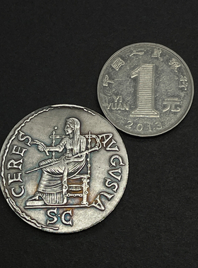 欧美饰品男罗马人的故事硬币项链