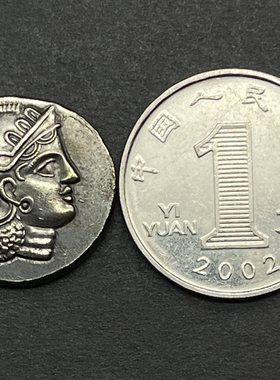 雅典娜硬币项链猫头鹰水瓶座吊坠