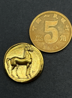 希腊饰品复刻古币吊坠金币锁骨链