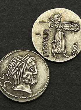 复刻古罗马神话朱庇特镀银硬币