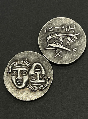 希腊神话古币吊坠双子座硬币项链