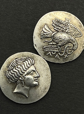 古希腊神话银币硬币项链天后赫拉