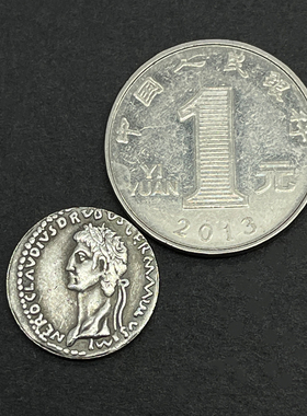 古罗马饰品镀银硬币项链古币吊坠