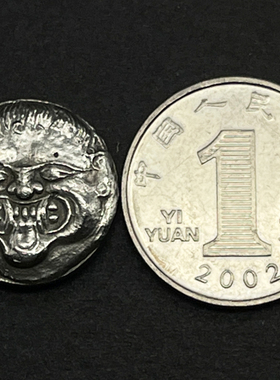 希腊饰品古币吊坠蛇发女妖美杜莎