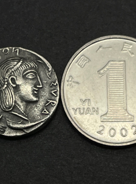 希腊神话故事银币古币吊坠项链女