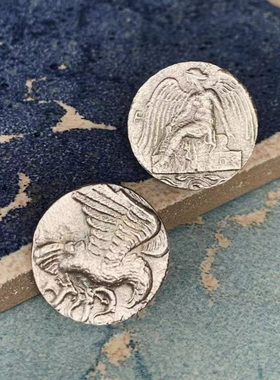 希腊纯银币吊坠项链女神奥林匹斯