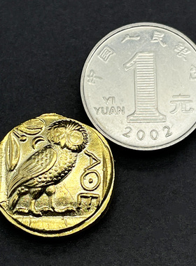 古希腊饰品雅典娜金币项链水瓶座