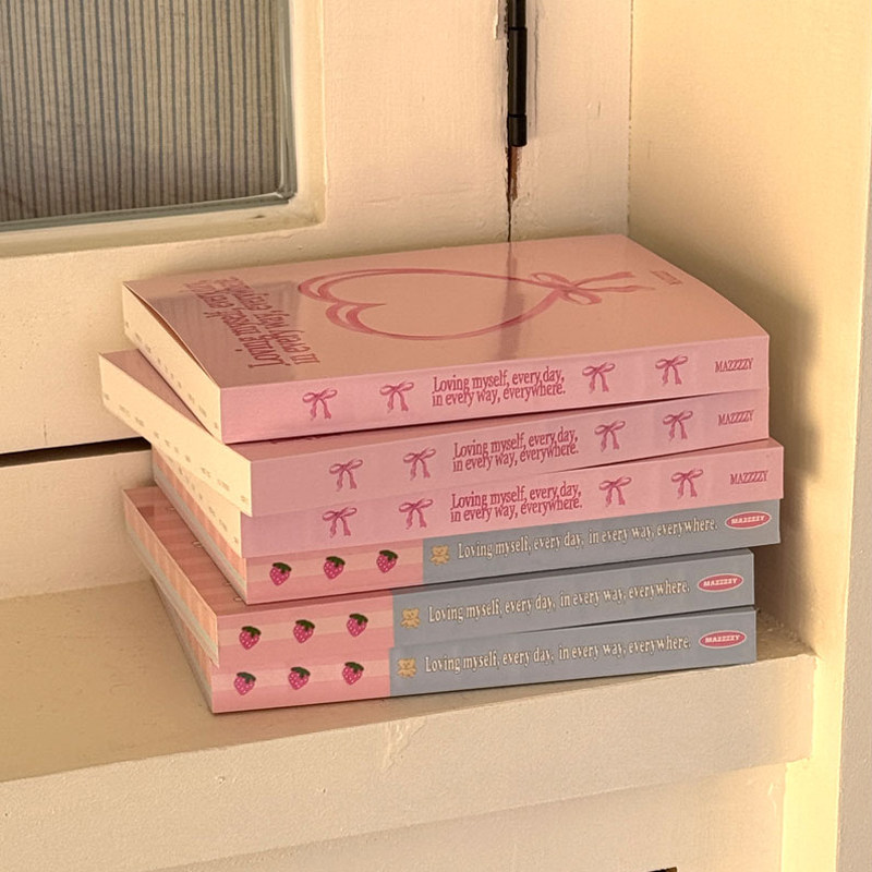 韩国mazzzzy甜美爱心松饼ins风万年型日程计划本日记手账笔记事本,淘宝优惠券,粉丝福利购,淘宝优惠卷