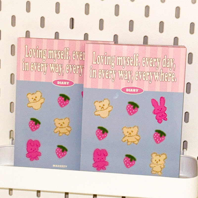 韩国mazzzzy甜美爱心松饼ins风万年型日程计划本日记手账笔记事本,淘宝优惠券,粉丝福利购,淘宝优惠卷