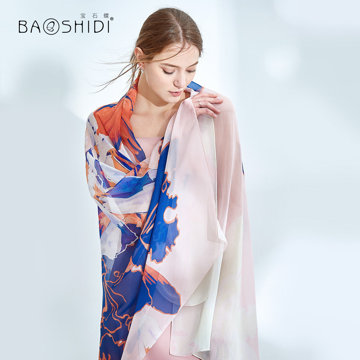 宝石蝶夏季百搭防晒两用杭州丝巾 宝石蝶服饰围巾/丝巾/披肩