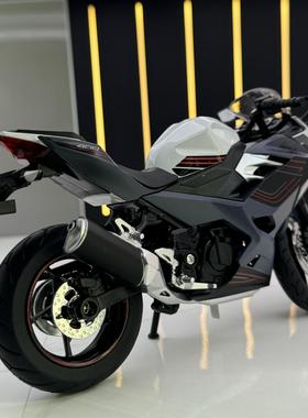 川崎400仿真摩托车模型桌面摆件