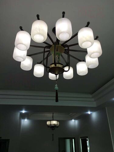 新中式吊灯别墅大厅led灯直径1.5米灯具客厅简约现代大气灯6 18头 - 图0