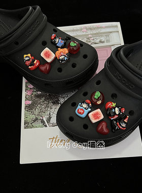 [招财猫]然原创设计女鞋花适配Crocs洞洞鞋配饰可爱趣味鞋面扣潮