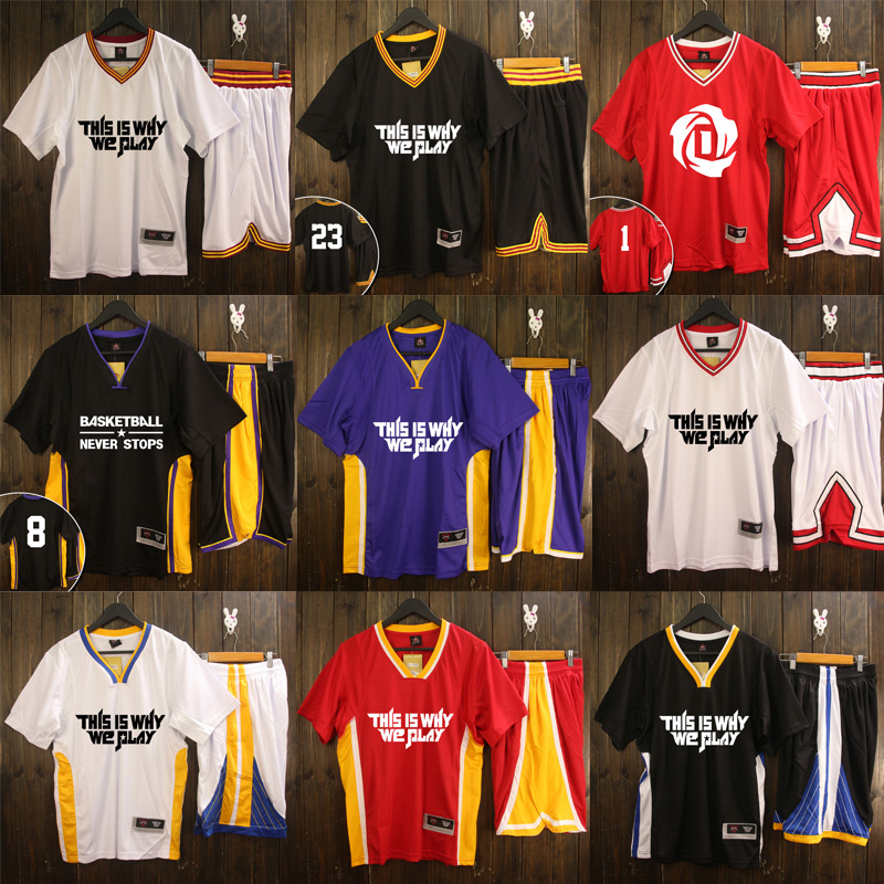 Half-sleeve basketball uniform suit men 