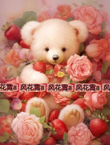 Ultra Clear Colored Cross Stitch Redrawing Drawings Source File Rose Little Bear 320420126