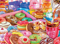 Ultra Clear Colored Cross Stitch Redrawing Drawings Source File Coffee Doughnut 626460132 Color