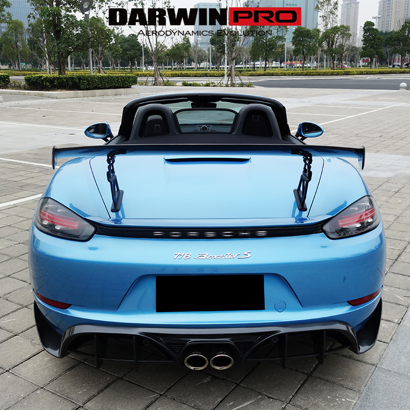 DarwinPRO保时捷 718 boxster stuttmate改装碳纤维尾翼 GT尾翼-图1