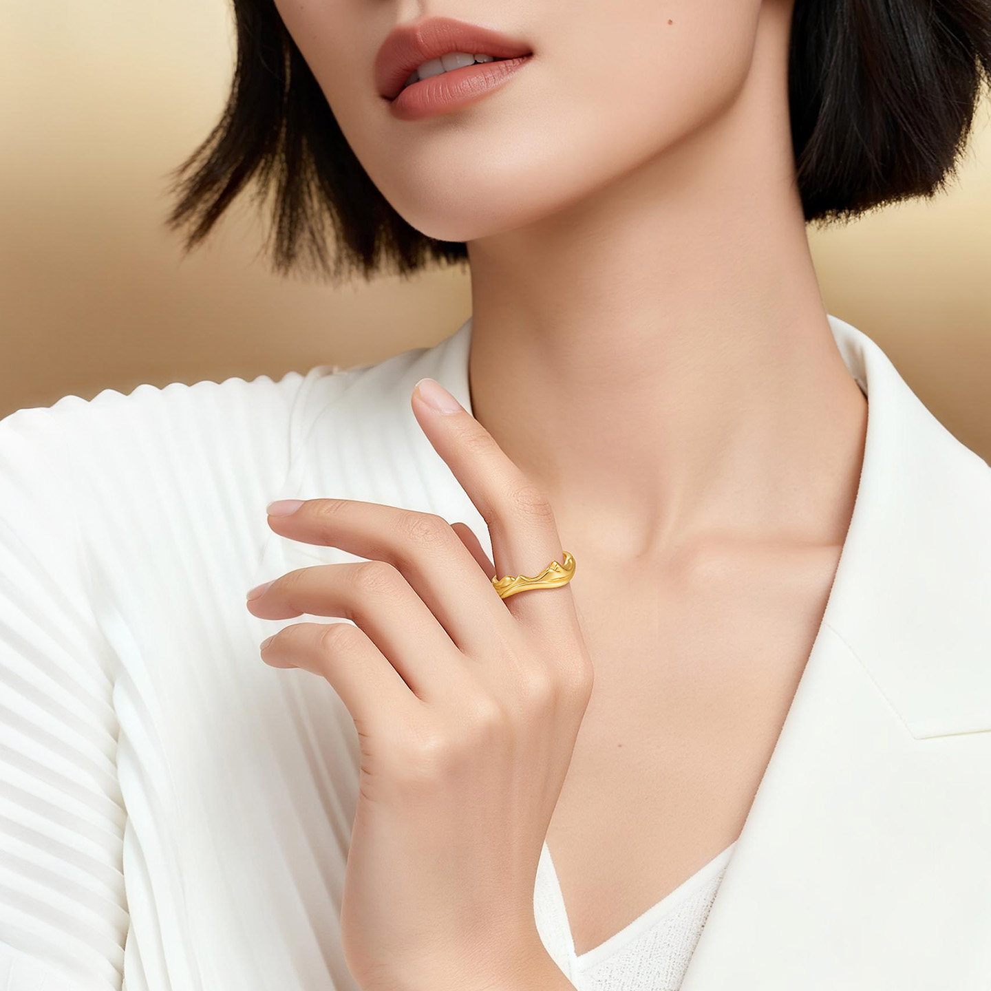 Xiao Jinxi Ambition Series Ring Gold Thousand Miles Retro National Style Women’s Ring AFM0442