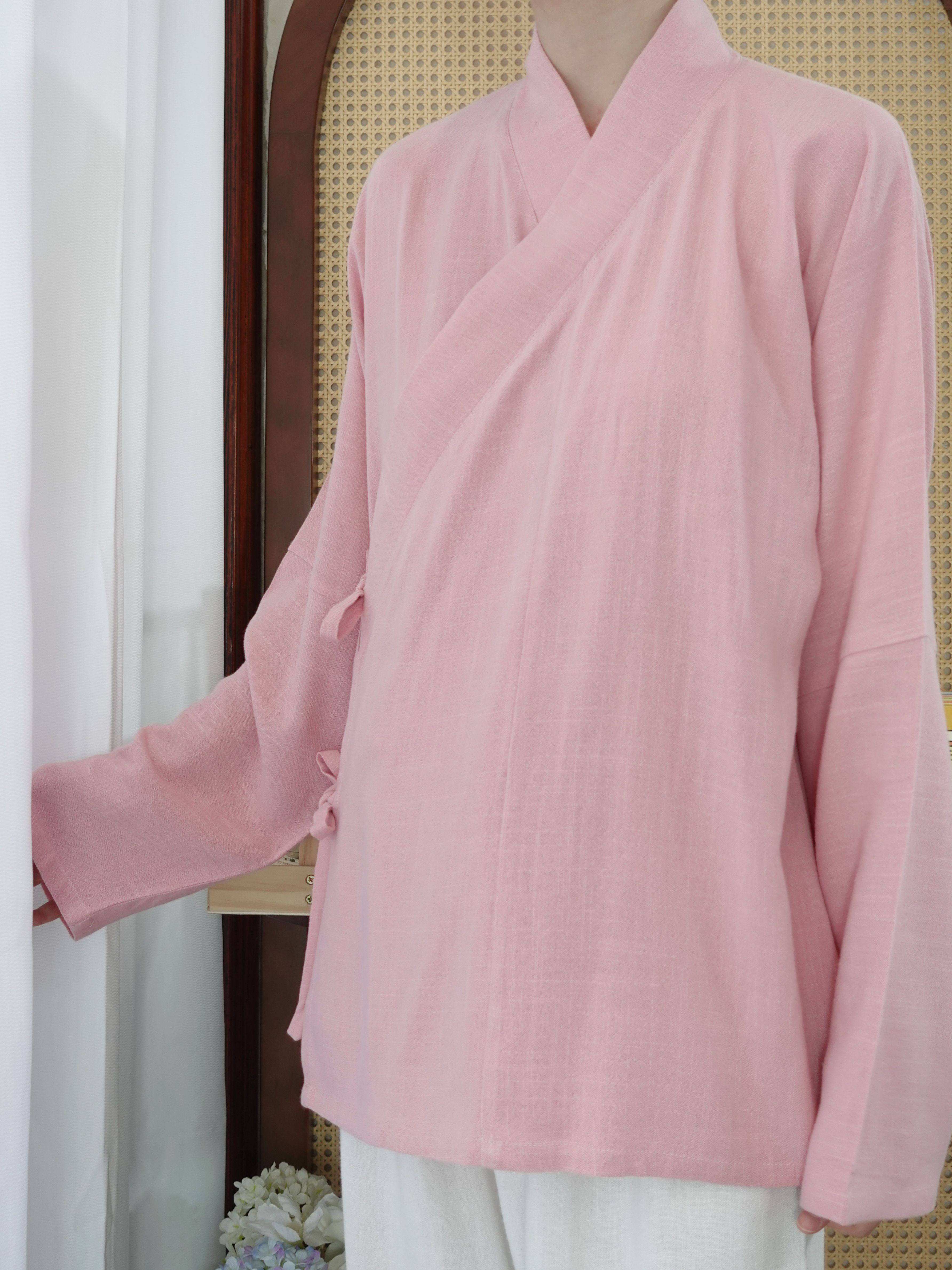 遥知彩色棉麻中衣汉服长袖中衣交领右衽内搭日常禅修男女外穿睡衣,淘宝优惠券,粉丝福利购,淘宝优惠卷